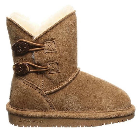 New! Cute BEARPAW GIRLS TODDLER-LITTLE KID ROSALINE FUR BOOT.